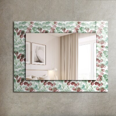 Espejo decorativo impreso Hojas de acuarela