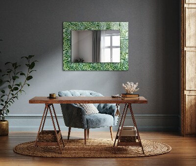 Espejo decorativo impreso Hojas de palmera verdes
