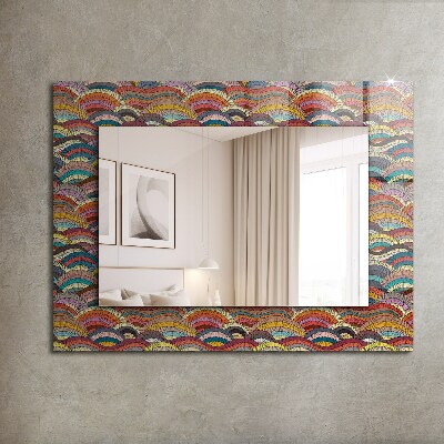 Espejo decorativo impreso Arcos de colores Olas