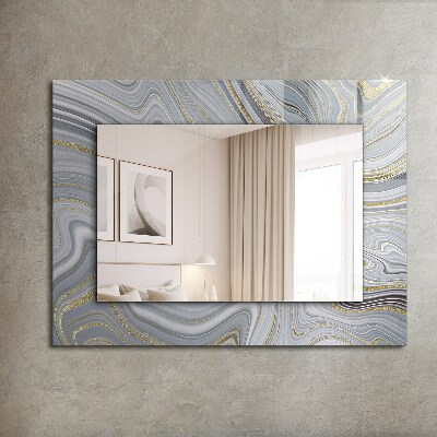 Espejo con decoración Motivos abstractos en mármol