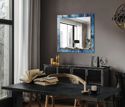 Espejo con marco impreso Patrón abstracto azul