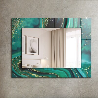 Espejo estampado Textura abstracta verde
