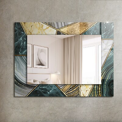 Espejo marco con estampado Motivo geométrico abstracto