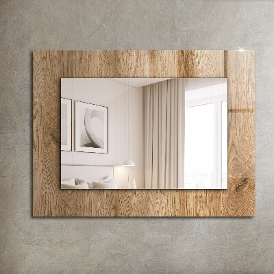 Espejo con marco impreso Textura de madera
