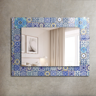 Espejo con marco impreso Motivos marroquíes