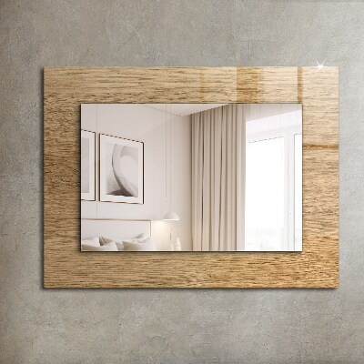 Espejo marco con estampado Textura de madera