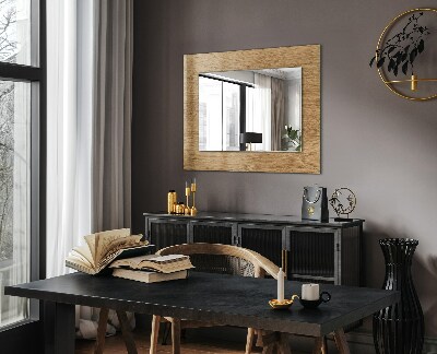 Espejo marco con estampado Textura de madera