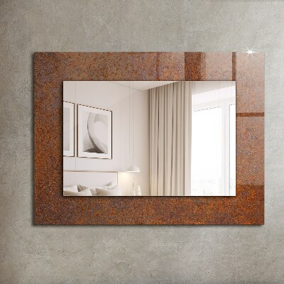 Espejo con decoración Superficie de metal oxidado