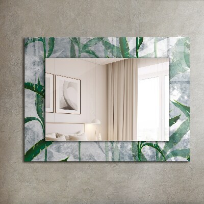 Espejo con decoración Plantas con hojas verdes
