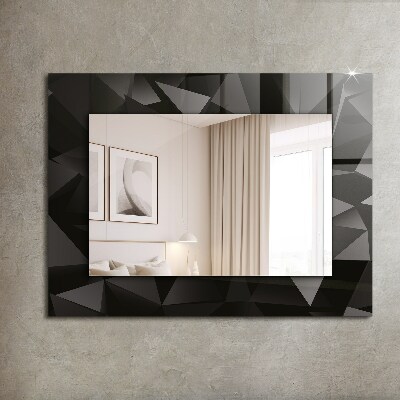 Espejo marco con estampado Formas geométricas negras