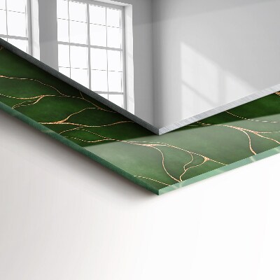 Espejo marco estampado Diseños de hojas verdes