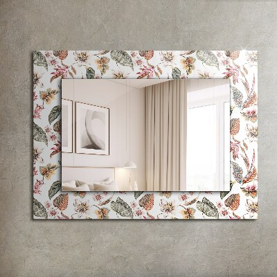 Espejo decorativo impreso Flores y hojas