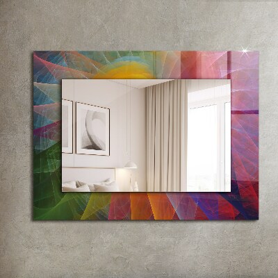 Espejo con decoración Espiral abstracta de colores