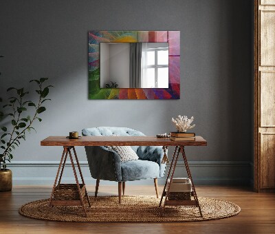 Espejo con decoración Espiral abstracta de colores