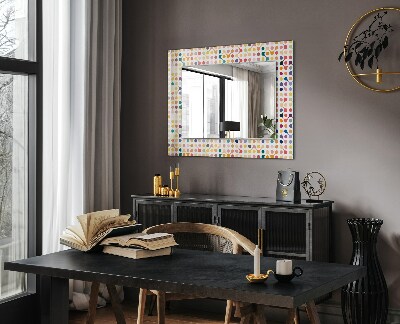 Espejo decorativo impreso Dibujo geométrico de colores