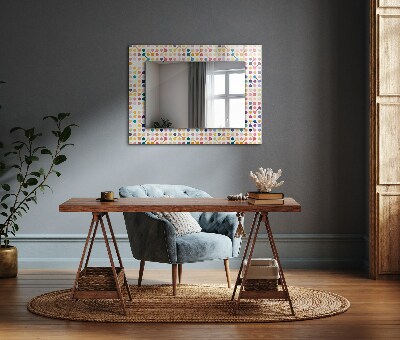 Espejo decorativo impreso Dibujo geométrico de colores