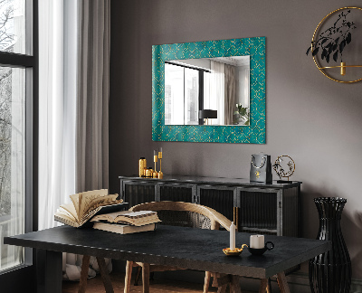 Espejo decorativo impreso Motivo geométrico verde