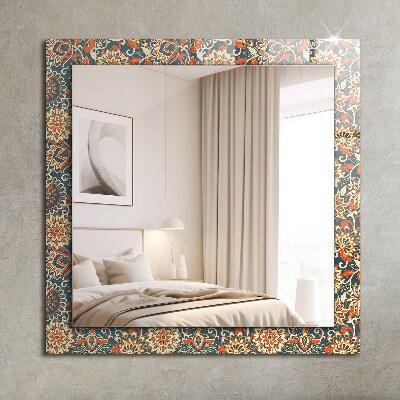 Espejo con decoración Motivo floral en fondo
