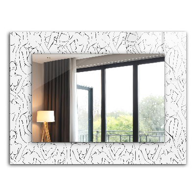 Espejo con marco impreso Lava abstracta
