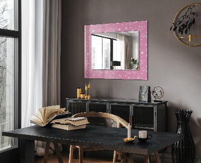 Espejo marco estampado Cuadra rosa
