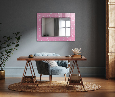 Espejo marco estampado Cuadra rosa