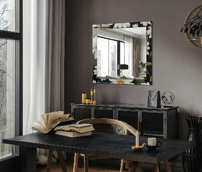 Espejo decorativo impreso Niebla margherita bianca