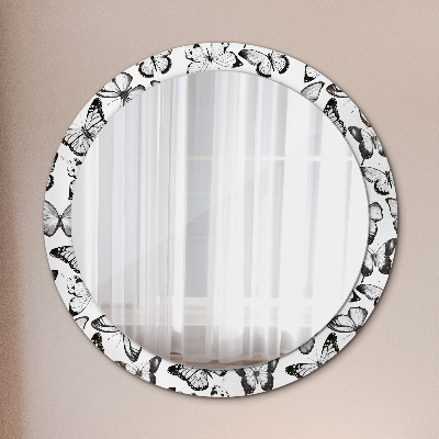 Espejo redondo decorativo impreso Mariposa