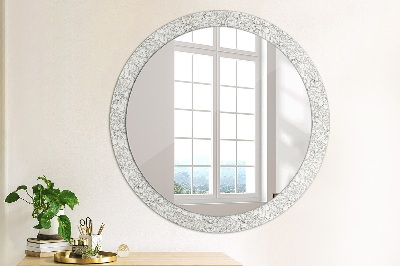 Espejo redondo decorativo impreso Flores de loto