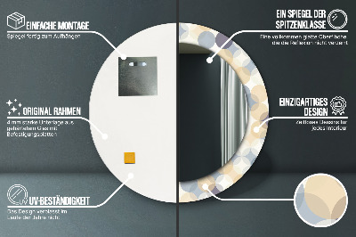 Espejo redondo decorativo impreso Círculos geométricos