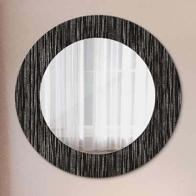 Espejo redondo con marco impreso Abstracto metálico