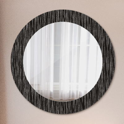 Espejo redondo con marco impreso Abstracto metálico