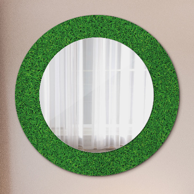 Espejo redondo decorativo impreso Hierba verde
