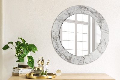 Espejo redondo decorativo impreso Mármol blanco