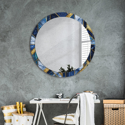 Espejo redondo decorativo impreso Mármol moderno