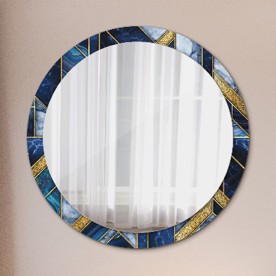Espejo redondo decorativo impreso Mármol moderno