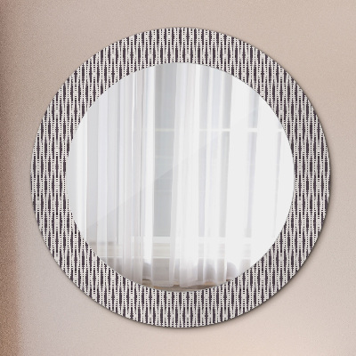 Espejo redondo estampado Patrón de puntos geométricos
