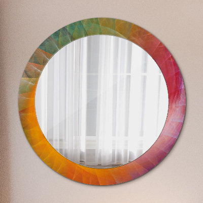 Espejo redondo con marco impreso Espiral hipnótica