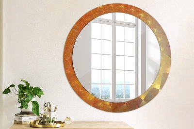 Espejo redondo con marco impreso Espiral abstracta