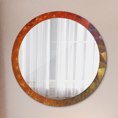 Espejo redondo con marco impreso Espiral abstracta