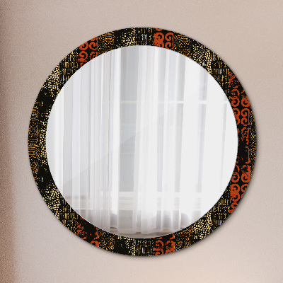 Espejo redondo estampado Grunge patrón abstracto