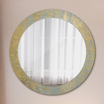 Espejo redondo decorativo impreso Textura dorada