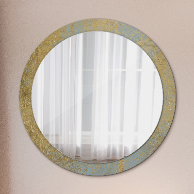 Espejo redondo decorativo impreso Textura dorada