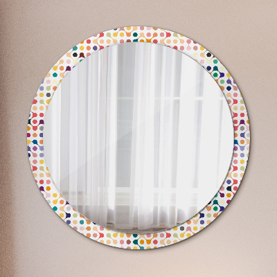 Espejo redondo decorativo impreso Multicolor sin fisuras