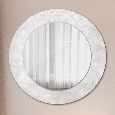 Espejo redondo decorativo impreso Delicada textura roccoco