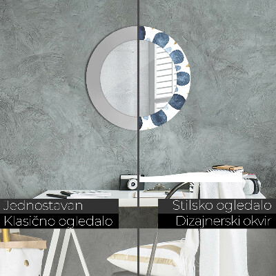 Espejo redondo decorativo impreso Mandala lunar