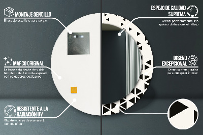 Espejo redondo estampado Geométrico abstracto
