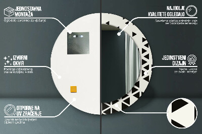Espejo redondo estampado Geométrico abstracto
