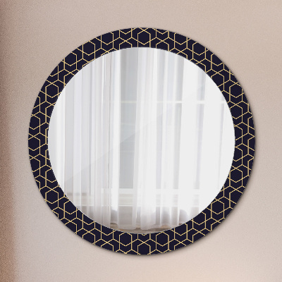 Espejo redondo decorativo impreso Abstracto geométrico
