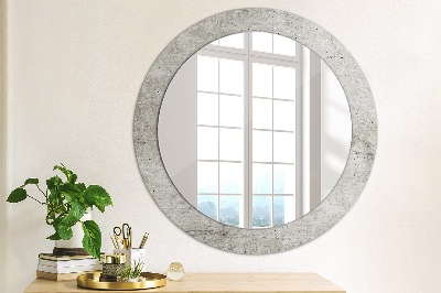 Espejo redondo decorativo impreso Hormigón gris