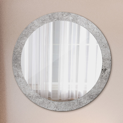 Espejo redondo decorativo impreso Hormigón gris